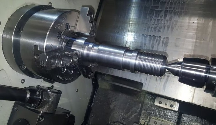 Turning process on CNC lathe